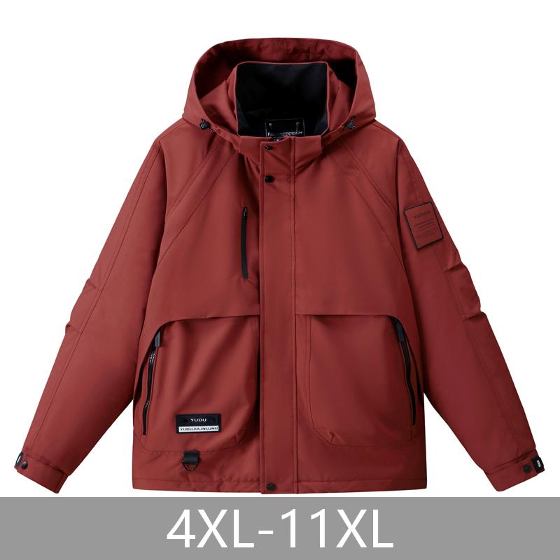 Plus Size 5XL-11XL Fashion Men's Oversize Parkas Winter Coat Hooded Waterproof Casual Loose Thick Warm Outerwears Men Jackets