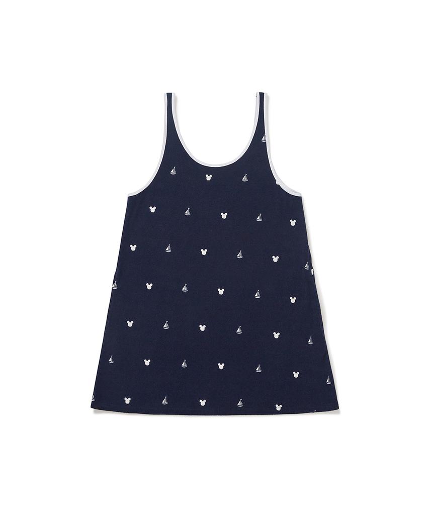 Clove [26Sm Clove] All-Over Mickey_Terry One-Piece (Navy)