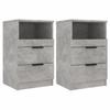 Nightstands 2 pcs Concrete Grey Particleboard