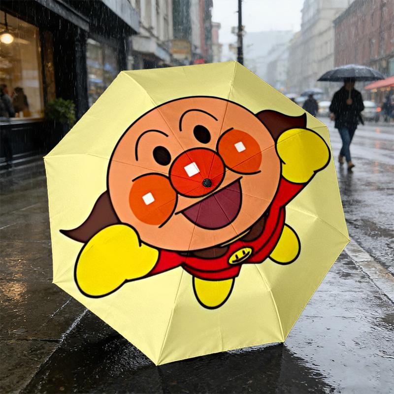 Superhero Kid 8 Ribs 3Fold Black Glue Uv Protection Umbrella Sun Protection Rainproof Compact Folding Umbrella For Travel Daily Use C923666