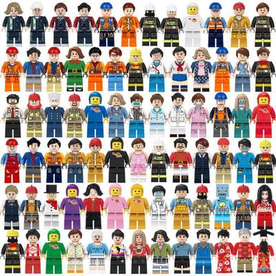 Beruf Baustein Minifiguren Arzt Krankenschwester Student Feuerwehrmann Astronaut Kleine Partikel Zusammengebaute Spielzeuge