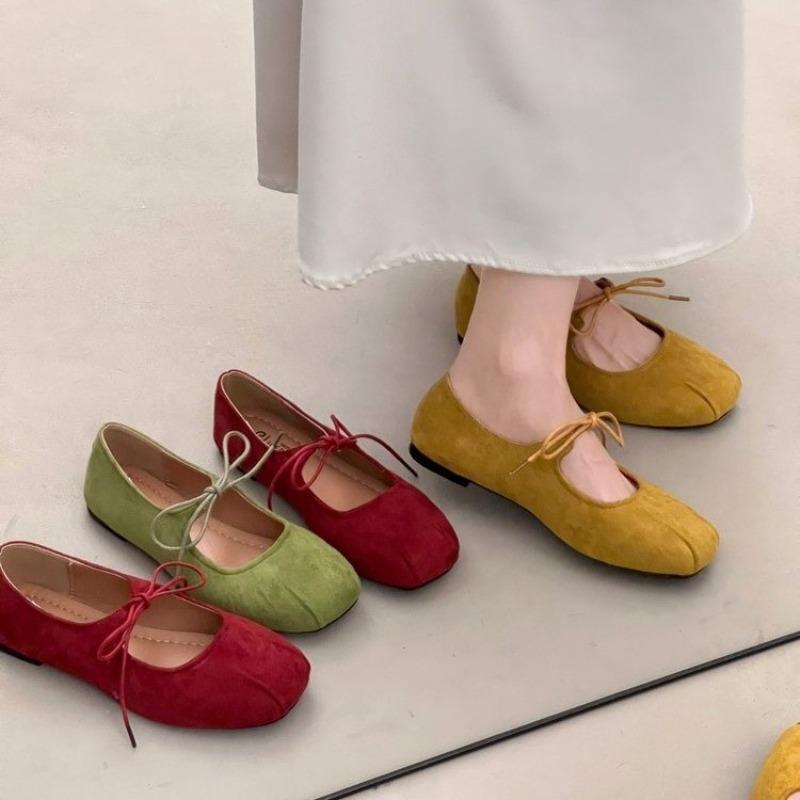 Fashion New French Suede Flat Single Shoes Women's 2025 Spring/Summer Gentle Mary Jane Shoes