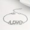 Light Luxury Rhinestone LOVE Letter Women's Bracelet Jewelry Accessories Romantic Sweet Hand Jewelry Female Hand Chain