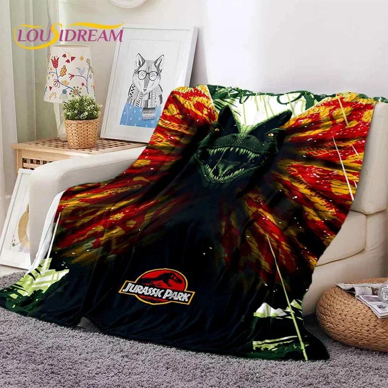 3D Cartoon Jurassic Park Dinosaur Dino Soft Flannel Blankets,Throw Blanket Comfortable Blanket for Picnic Beds Home Bedroom Kids
