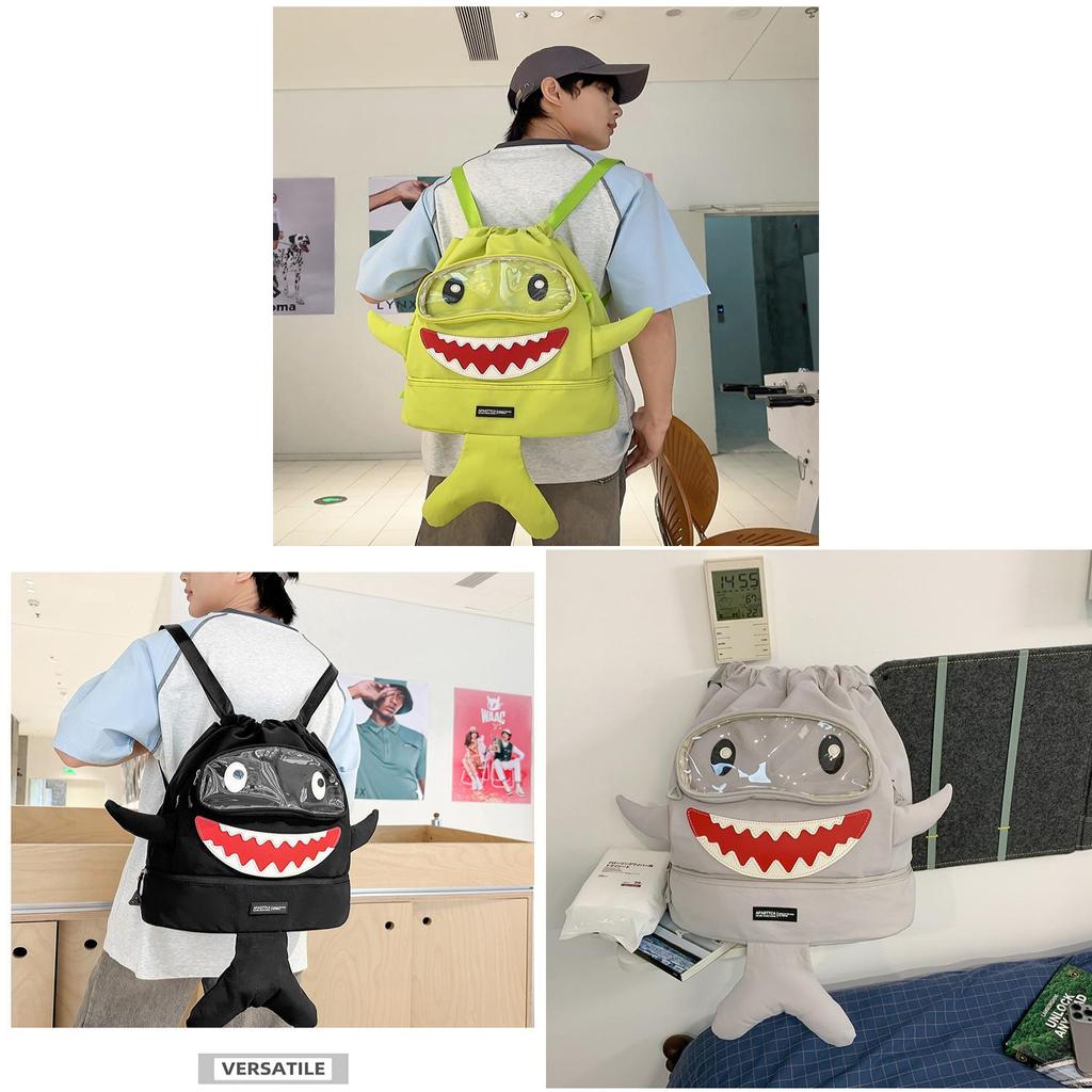 Shark Trocken-Nass-Trennung Schüler Sportrucksack Mit Belüfteten Trägern Für Teenager Reisen