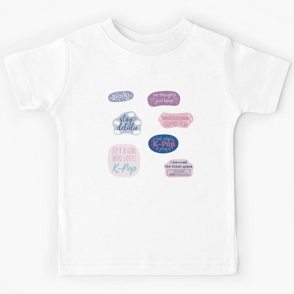 Kpop Fan Sticker Pack, Funny Cute K-Pop Fangirl Patches Kids T-Shirt 130