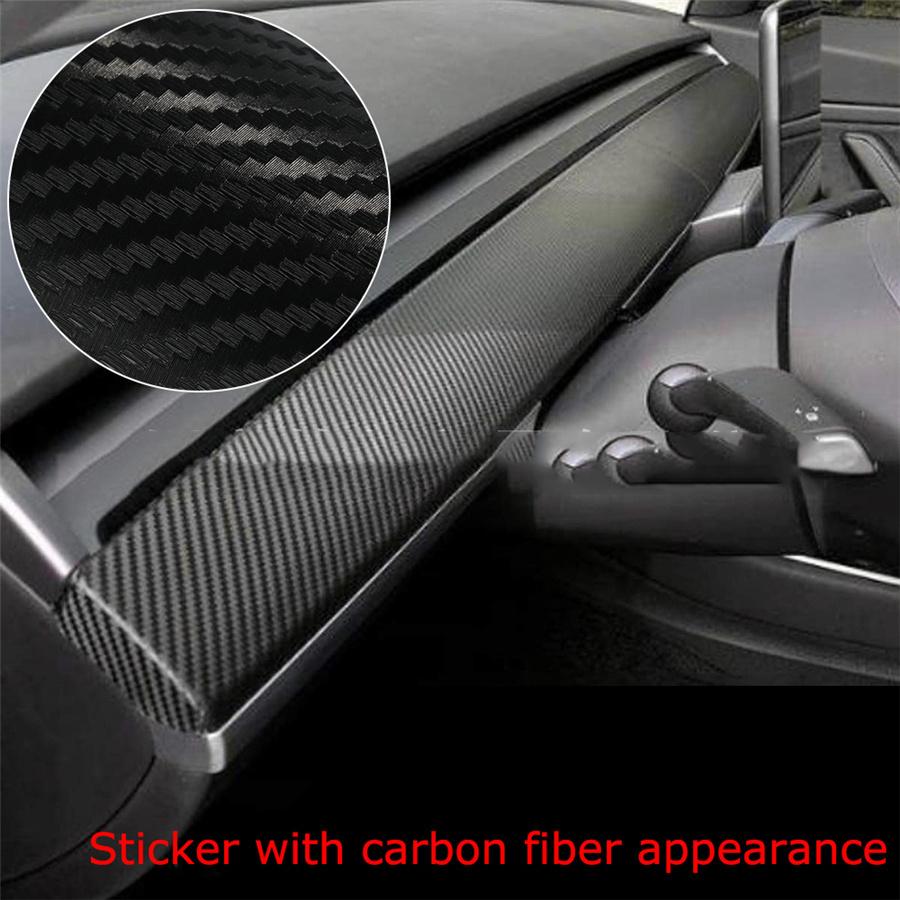 Carbon Fiber Look Paster Central Control Dashboard For Tesla Model 3 Y 2017-2021
