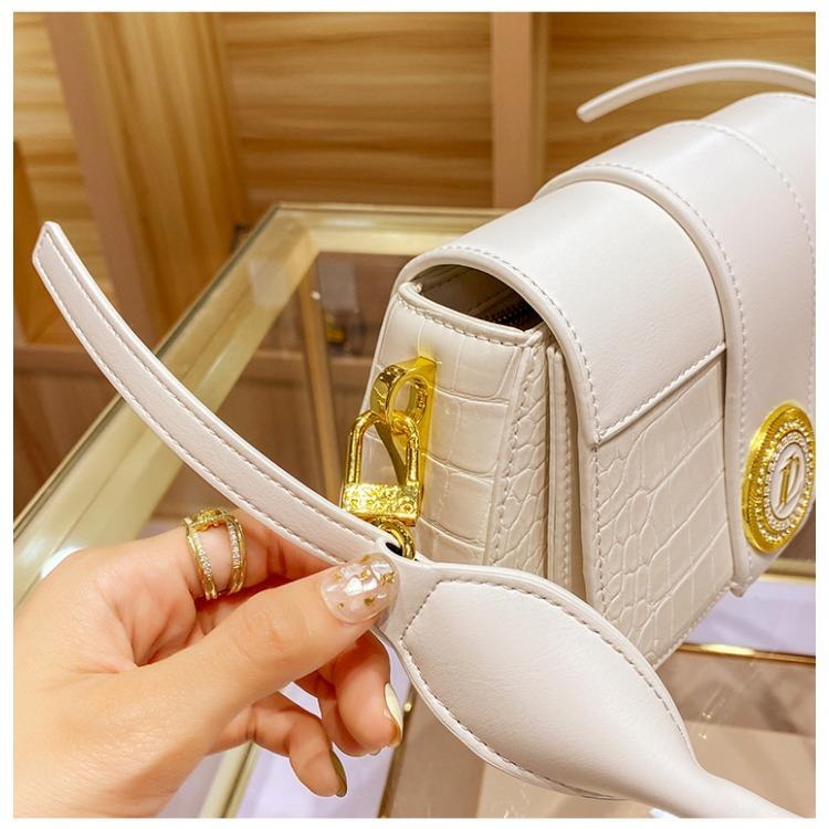 2023 neue Mode Eine Schulter Umhängetasche für Frauen Licht Luxus Stil Krokodil Muster Echtes Leder Unterarm Tasche für Frauen einfach