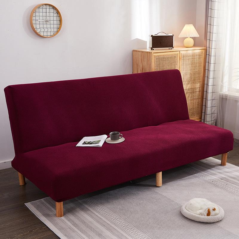 Velvet Full Covered Sofa Mattress Cover Simple Folding Without Armrest Stretch Sofa Cover Cover Fabric All-Inclusive Universal
