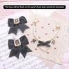 Handmade Bow Pearl Rhinestone Heart Pendant Charm Bag Accessories Japanese Sweet Lolita Style DIY Bag Chain Decoration