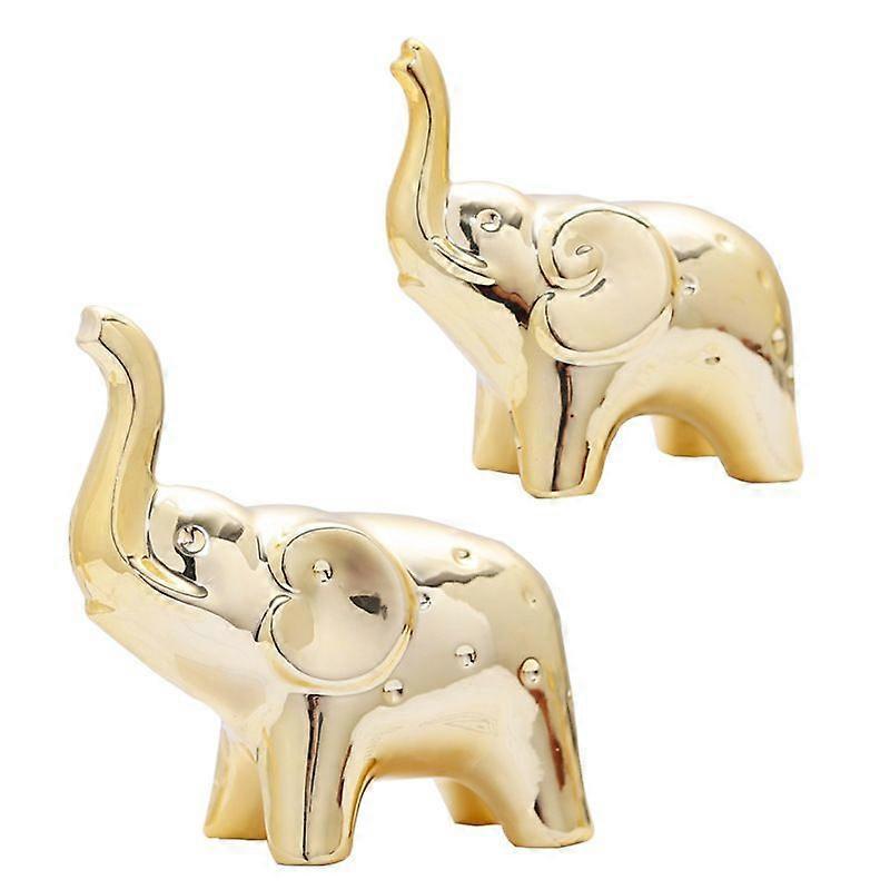 Ceramic Baby Elephant Figurine Office Ornament Small Animal Statue Nordic Home Decor
