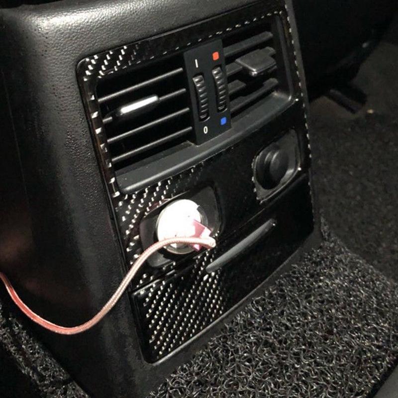 For BMW E90 3 Series 2005-2012 Carbon Fiber Interior Rear Air Outlet Cover Trim B