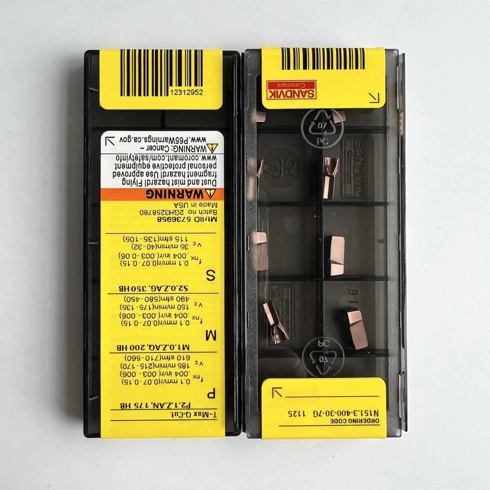 

Original Sandvik / N151.3-400-30-7G 1125 / CNC lathe carbide blade 10 PCS