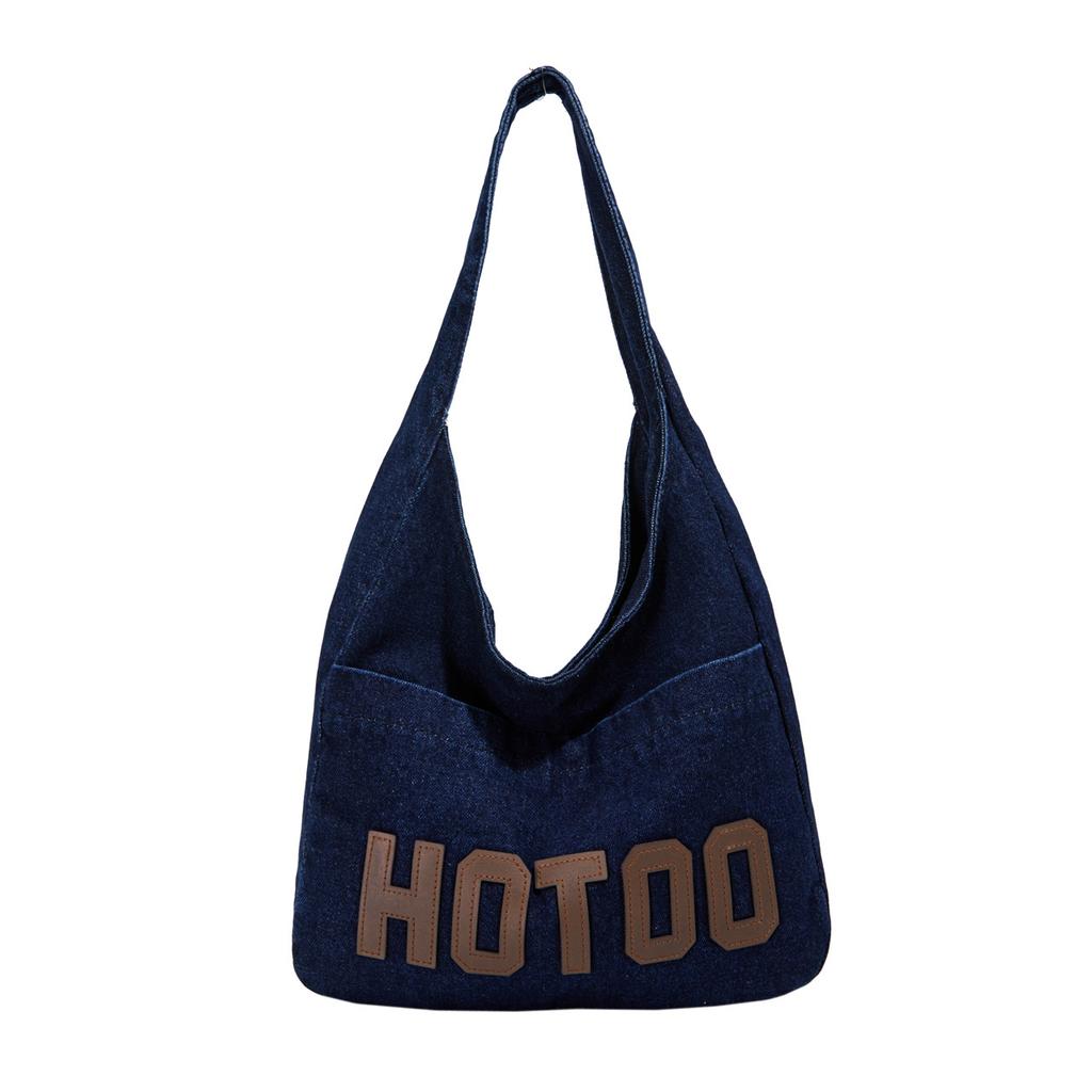 Džínová taška Dámská Módní Ležérní Umělecká Plátěná Taška přes Rameno Podpažní Nákupní Taška