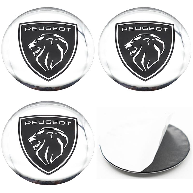 4pcs 54mm 56mm 60mm 65mm Peugeot Car emblem Wheel Center Hub auto Rim refit dust-proof badge covers sticker styling accessories