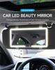 HD Mirror Car LEDMakeup Mirror Three Gear Adjustment Sun Visor Plate Interior RearMirror Dimmable Touchscreen Auto Vanity Mirror