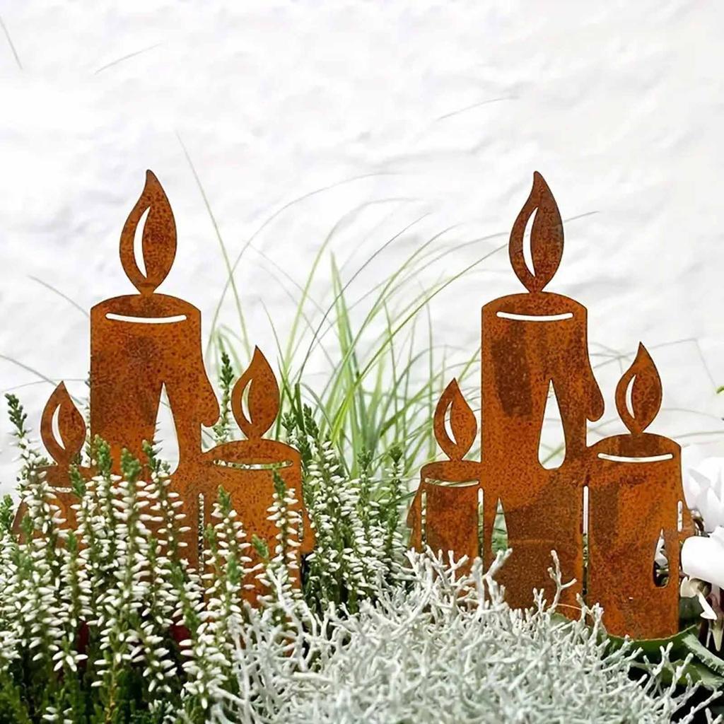 LED-Weihnachtskerzen mit Flammeneffekt – Dekorative Lichter für Haus, Garten, Hof und Topfpflanzen