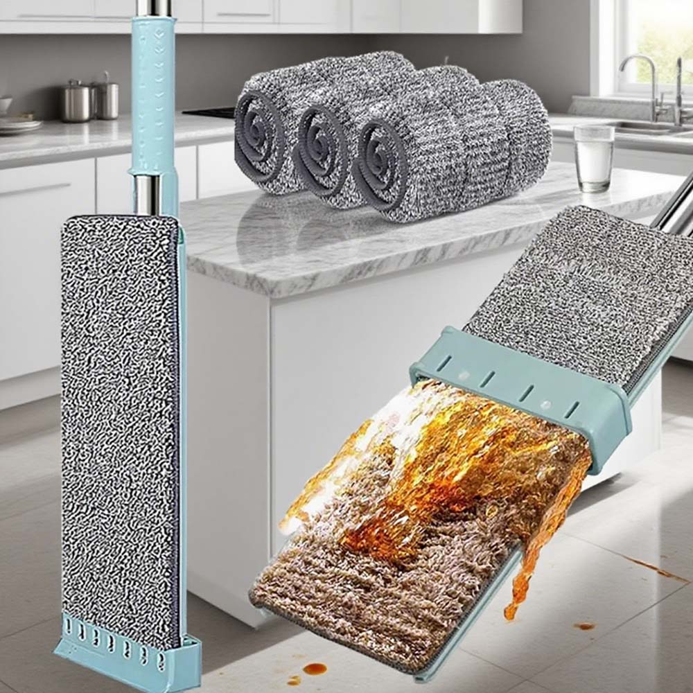 Mop Plat Rotativ 360° Mopuri cu Spin pentru Podea Microfibră Spălare Mâini Libere Mop Pluteitor pentru Podea Unelte de Curățare Casnică