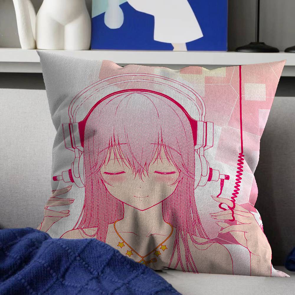 SSuper Sonico Pillow Gift Home Office Decoration Pillow Bedroom Sofa Car Cushion CoverPillow Case