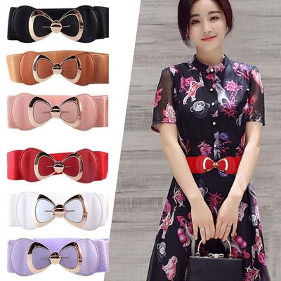 Female Sweater Decorative Women Accessories Wide Waist Belt Waistband Elastic Buckle Dress Strap
