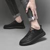 Neuankömmling Herrenschuhe Lässige Herren Echtleder Sneaker Herren Bequeme Laufschuhe Schnürschuhe Herren Solide Outdoor Schuhe
