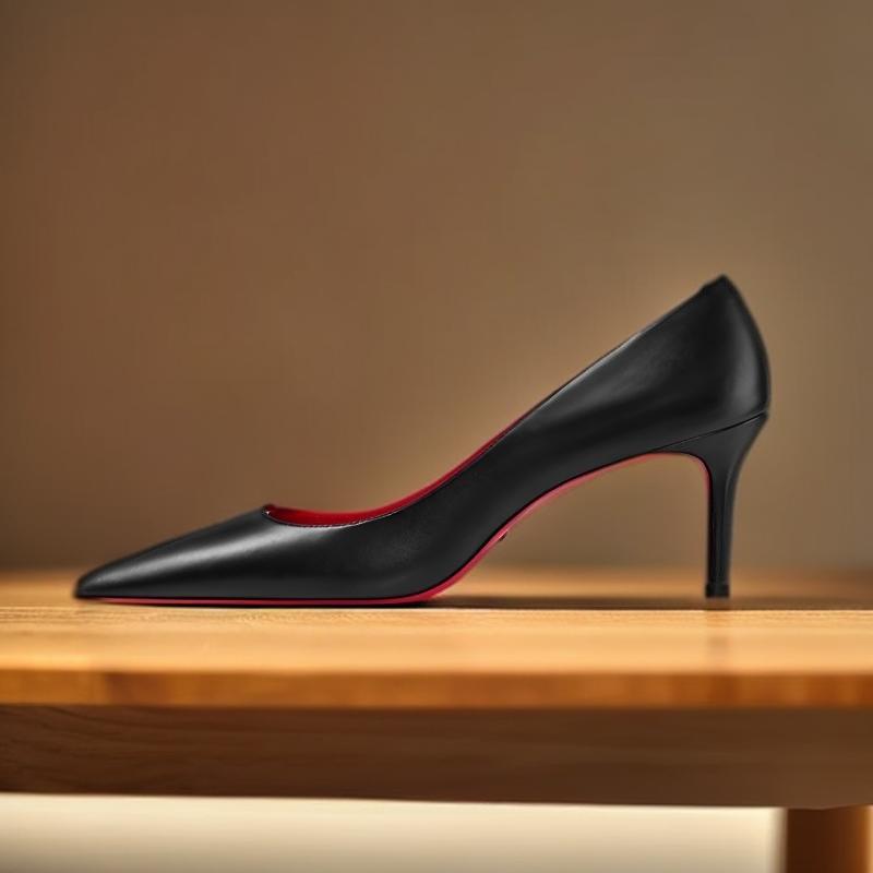 Lys nude svart matt skinn med spiss 12 cm ultrafin hæl høyhælsko, moteriktige og allsidige profesjonelle sko