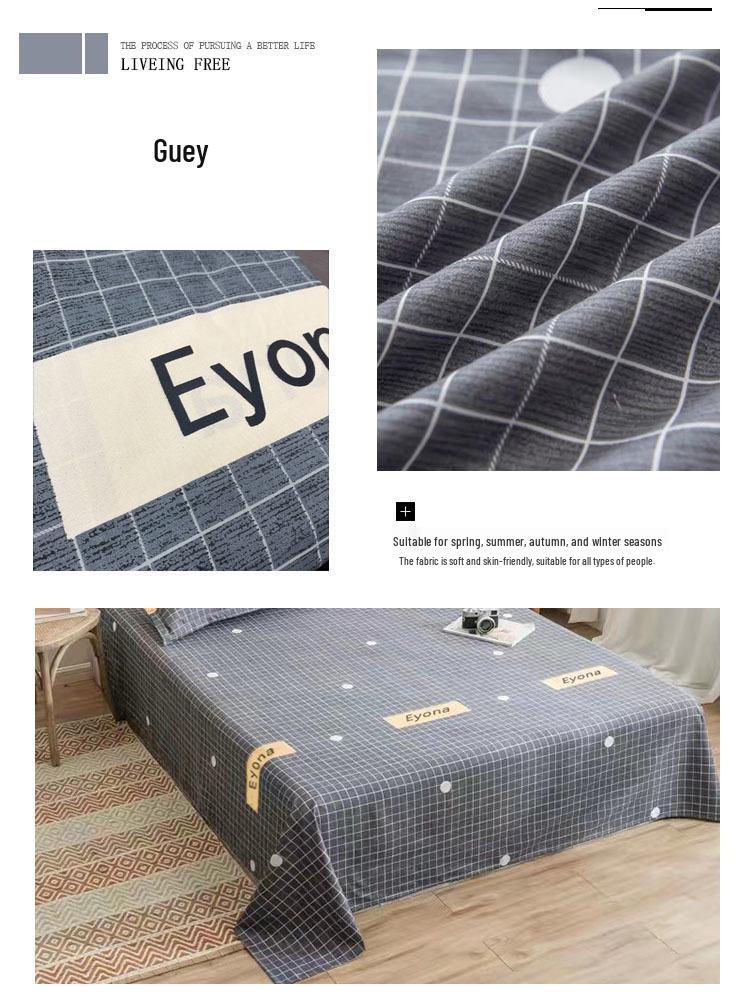 Flannel Cartoon Bed Sheet for Student Dormitory - Single/Double Bed, Free Shipping