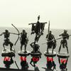 Copper Skeleton Legion Figurines Miniature Decoration Retro Metal Skull Soldier Army Statue Desk Toy Ornament