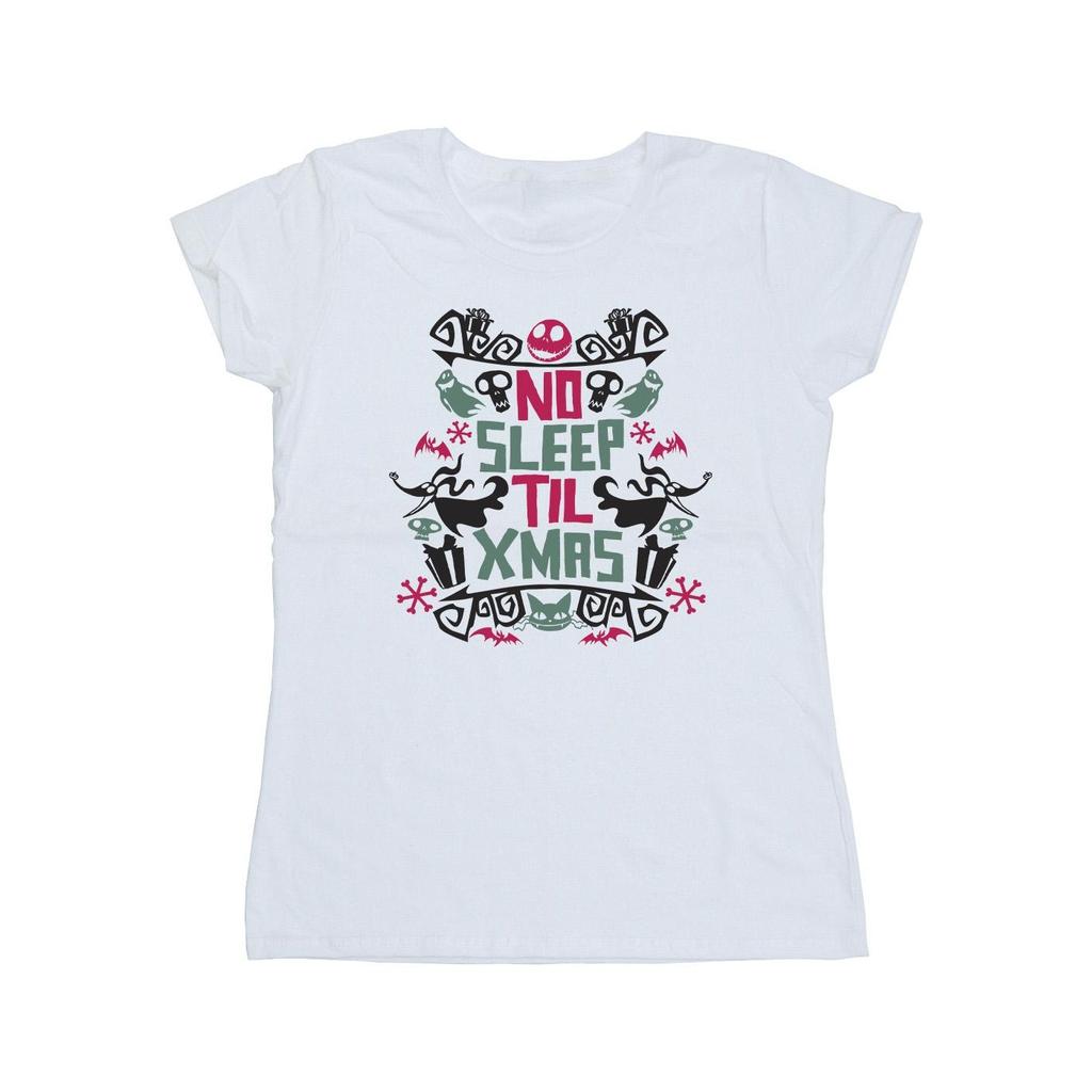 Disney Womens/Ladies The Nightmare Before Christmas No Sleep Til Xmas Cotton T-Shirt