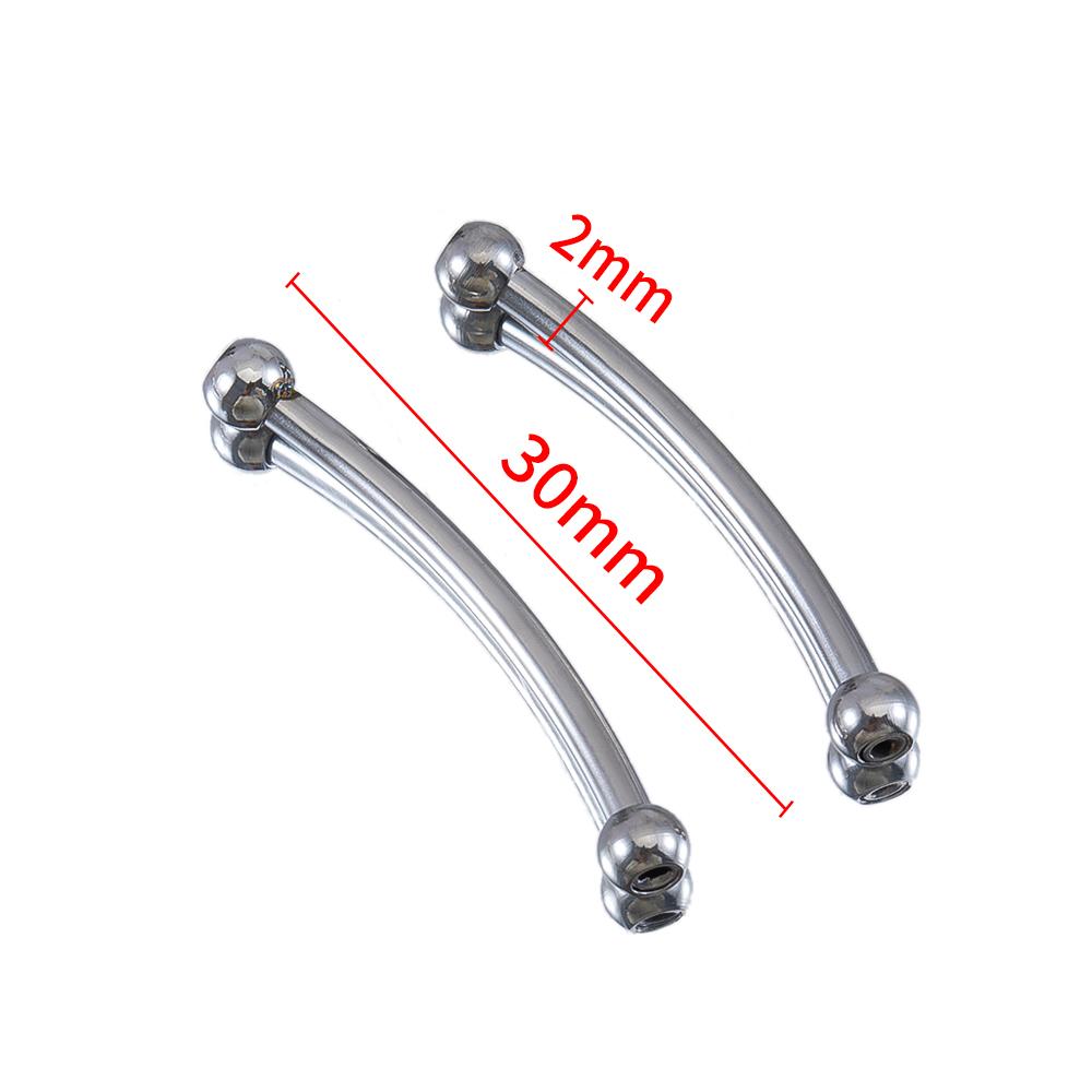 

5pcs Stainless Steel 30 35 40mm Perforated Bend Tube Beads DIY Jewelry Connector Beads Craft Bracelet Necklace Finding Wholesale 5pcs