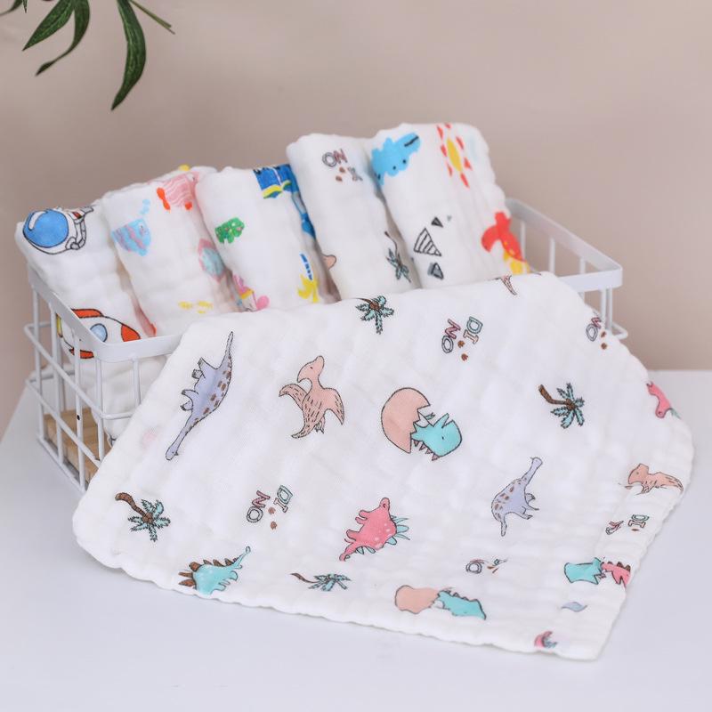 Dětská žínka z čisté bavlny - Šestivrstvá gáza s vysokou hustotou pro novorozence