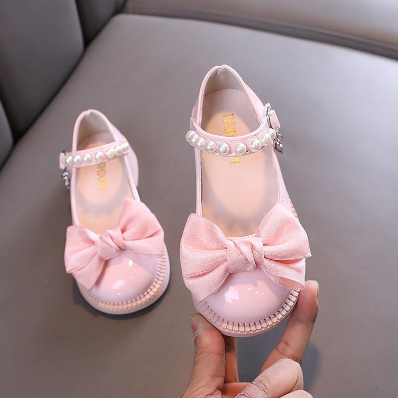 Spring/Autumn New Arrival Ladylike Baby Girl Children’s Princess Rhinestone Single Shoe Leather Shoes Dance Performance Shoes