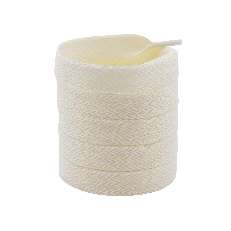 Kurojin 1.5cm Wide Flat Polyester Shoelace for Lanvin Board Shoes