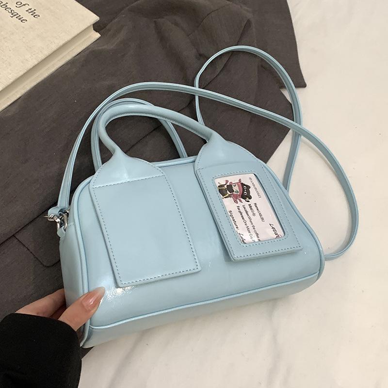 2025 new Japanese casual simple and sweet portable Boston bag versatile commuter high-quality messenger bag women