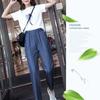 Women's Summer Tencel Harem Cropped Pants - Elastic Waist, Korean-Style Loose Fit, Ice Silk Fabric