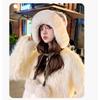 Women S Winter Knit Hat With Pom Pom Earmuff Thick Warm Large Size