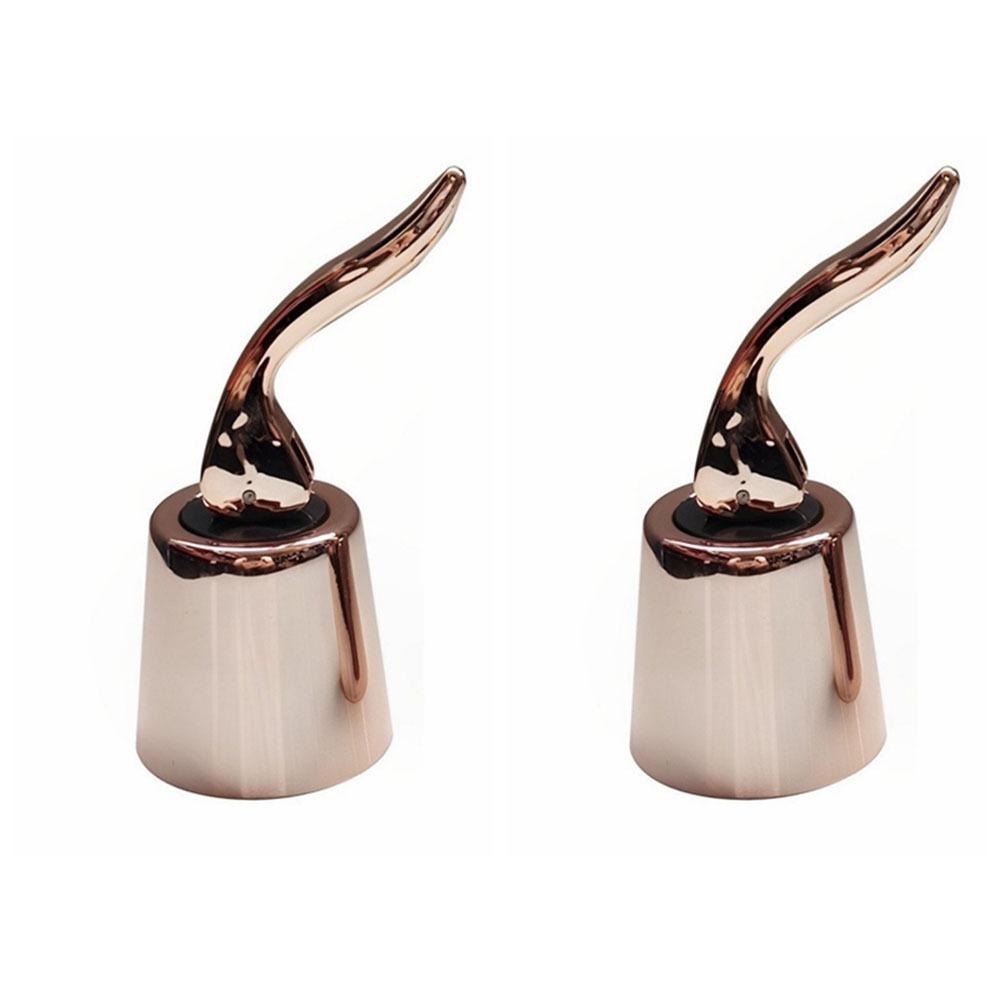 2pcs Creative Wine Saver Bottle Stopper Portable Vacuum Sealer Bottle Plug  for Wine Lovers