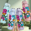 1PC Snake Number Sixty Seven 750ml Color Plastic Sports Water Bottle Leakproof Flip Straw Lid Suitable for Sports Office Home Use