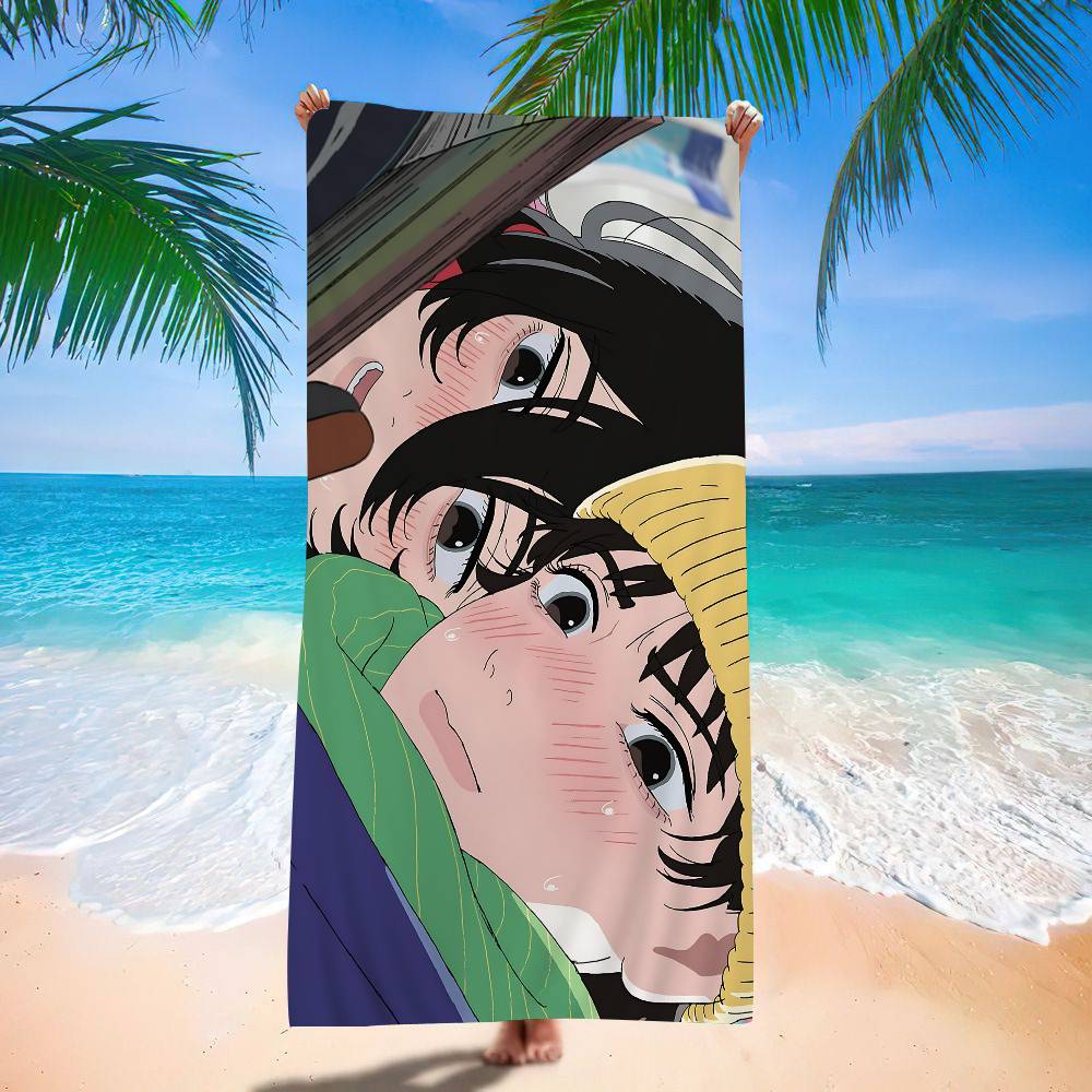 Anime Look Back Microfiber Printed Beach Towel Mountain Climbing Yoga Beach Swimming Running Absorbent Soft Towel
