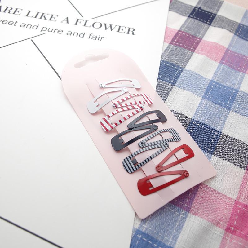 10 PCS New Lovely Cartoon Heart Type Metal Candy Color Girls Hairpins Hair Clip Kids Headwear Children Accessories Baby BB Clips