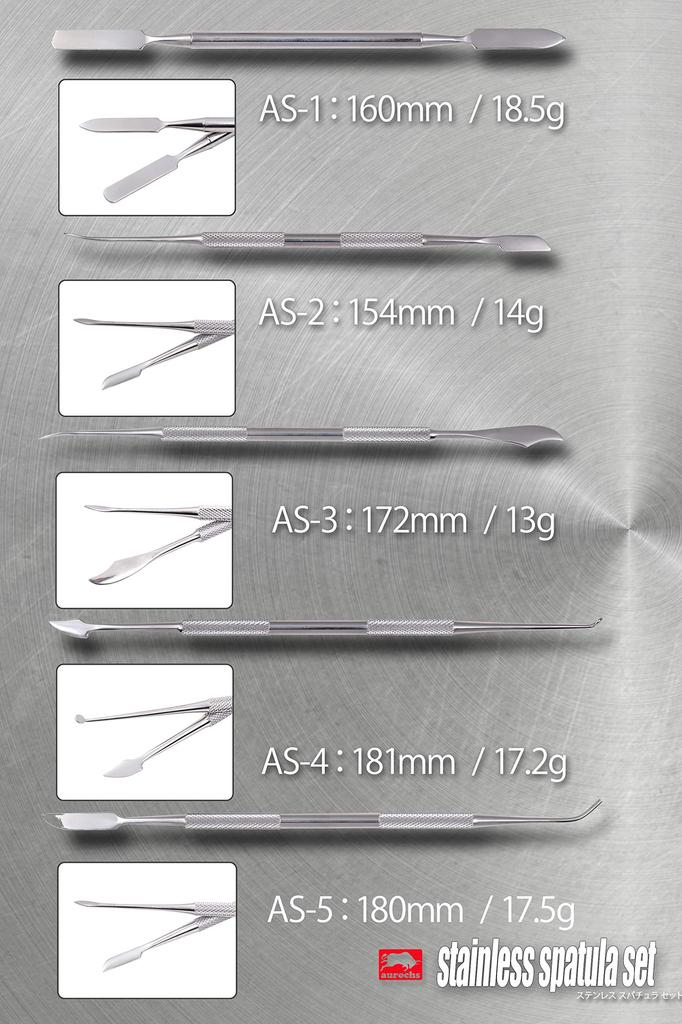 Aurochs Stainless Steel Spatula Set for and Sculpey 10-Piece Clay, Putty, Figures,