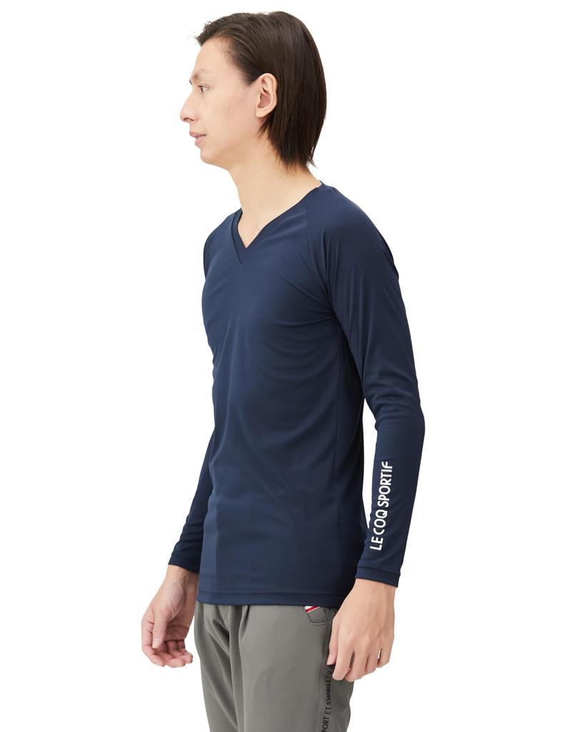 Coq Sportif Shirt Set with Inner Switching WH00 [Le Golf] Short-sleeved Layer, Design, Sweat-absorbing, Quick-drying, Stretchy, UPF50+, Golf,