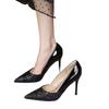 FHC 2025 New Sequince Cloth Spring Office Work Shoes,Women Pumps,High Heels.Pointed Toe,Slip On,Black,Champagne,34-40,Dropship