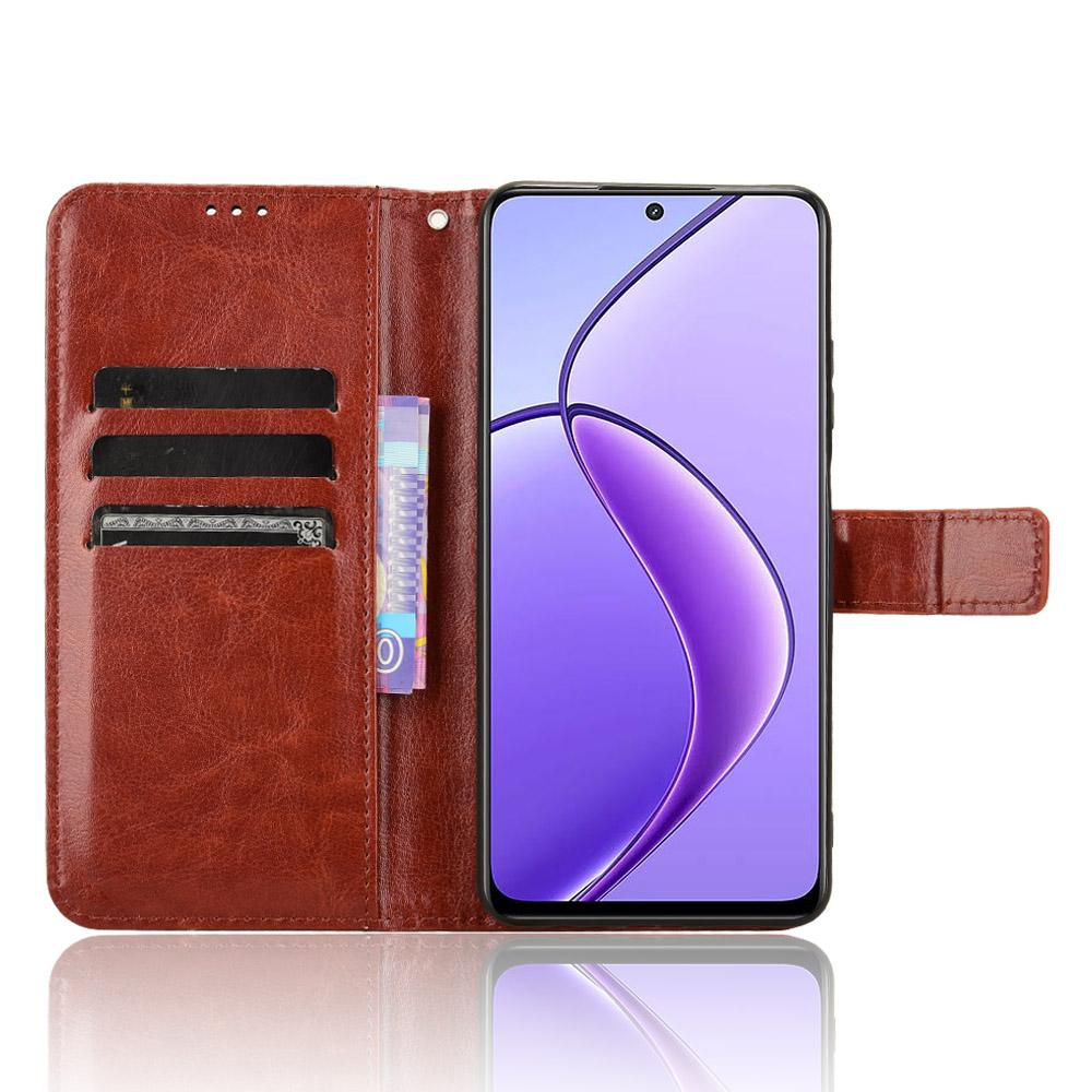 For Realme Narzo 70x 5G/C65 5G/Narzo N65 5G/13 5G/12 5G/12x 5G Wallet Case Crazy Horse Texture Stand Leather Phone Cover
