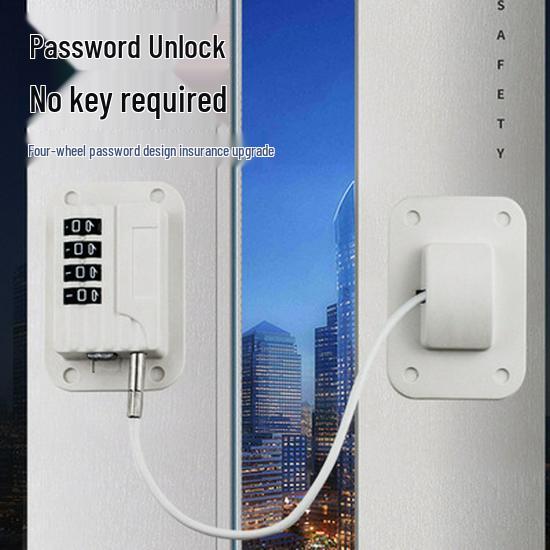 Child Safety Window and Refrigerator Lock - Anti-Fall Restrictor and Cabinet Door Positioner