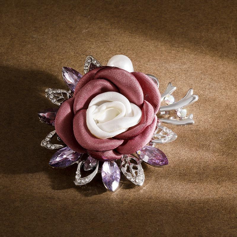 Elegant Women s Fabric Rose Brooch for Coats and Cardigans