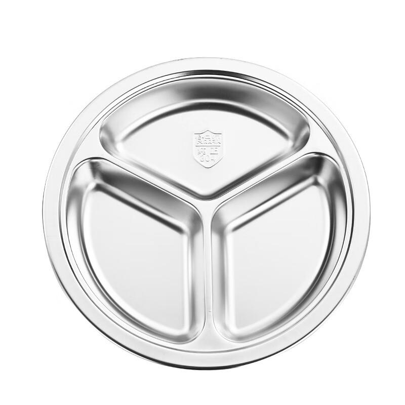HUIHUADU 201 Stainless Steel Divided Lunch Plate