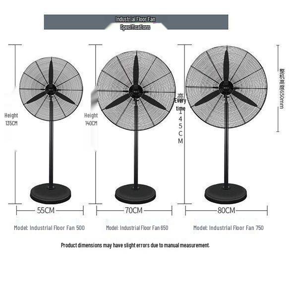 Powerful Wall-Mounted Industrial Fan: Strong Electric Floor and Horn Wind Fan
