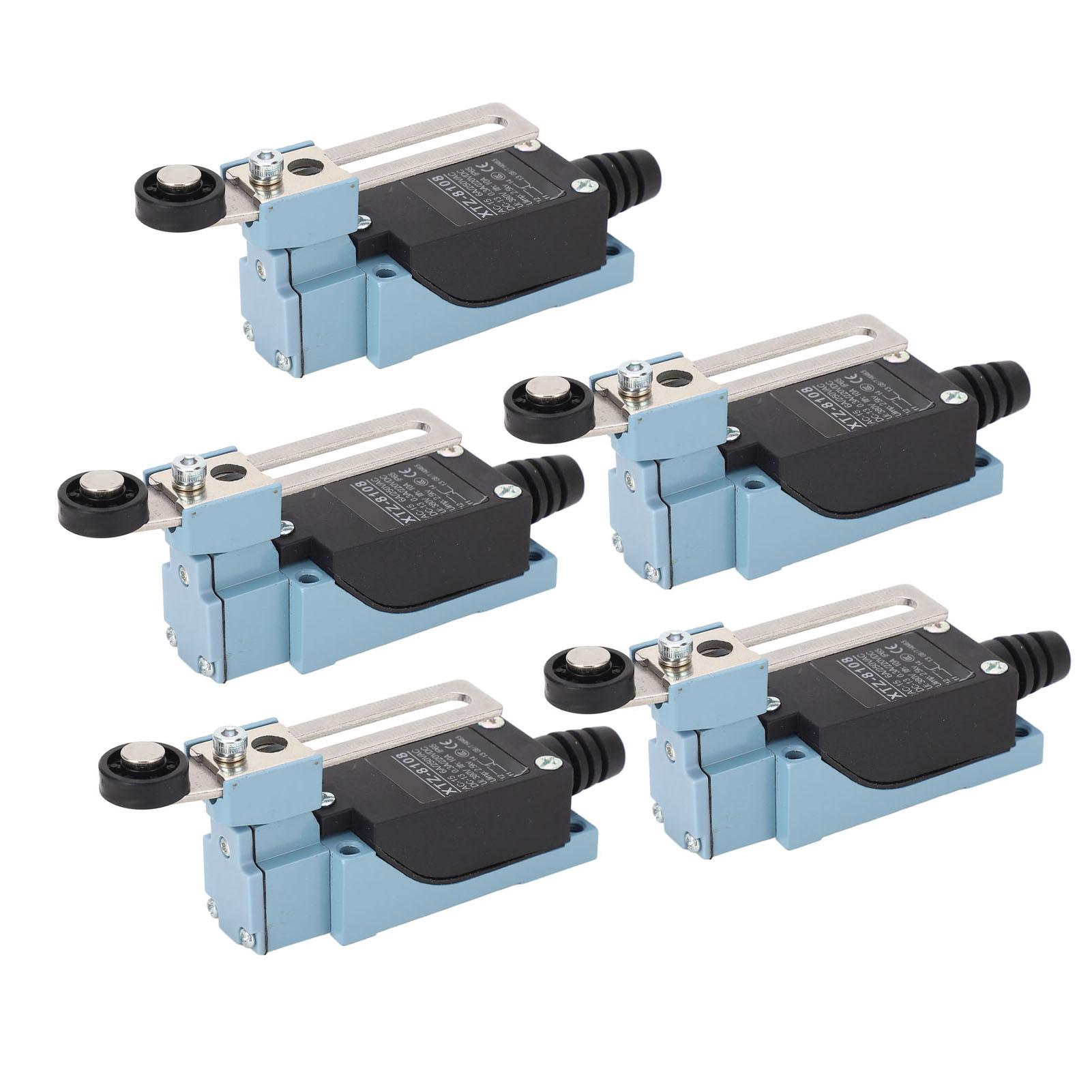 

5PCS Momentary Limit Switch Adjustable Roller Lever Arm Travel Switch for CNC Milling Machine 3D