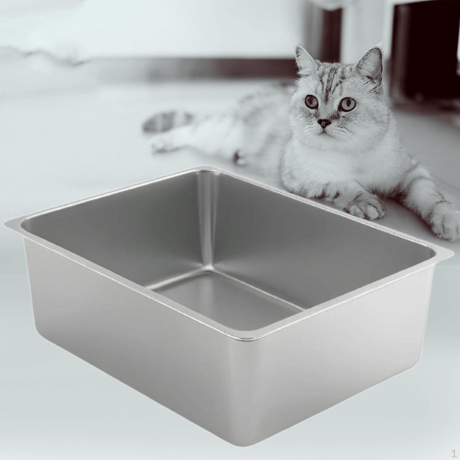 

Litter Box with Elevated Sides for Easy Maintenance 50x35x10cm
